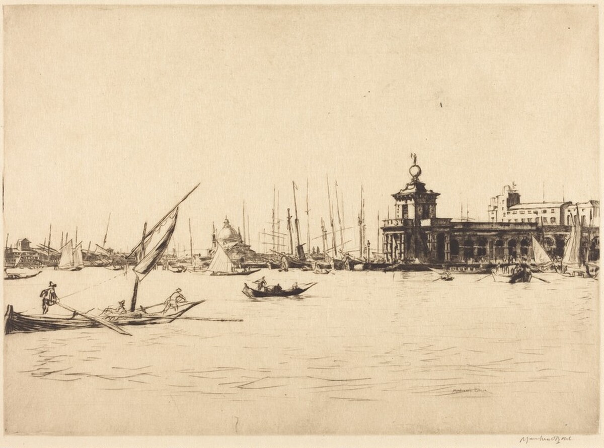 The Dogana, Venice by Sir Muirhead Bone