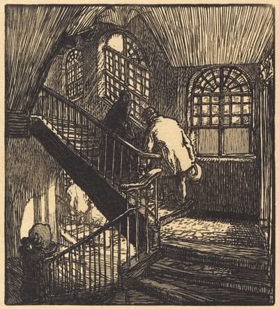 Escalier de la maison ou etait le Chateau Rouge