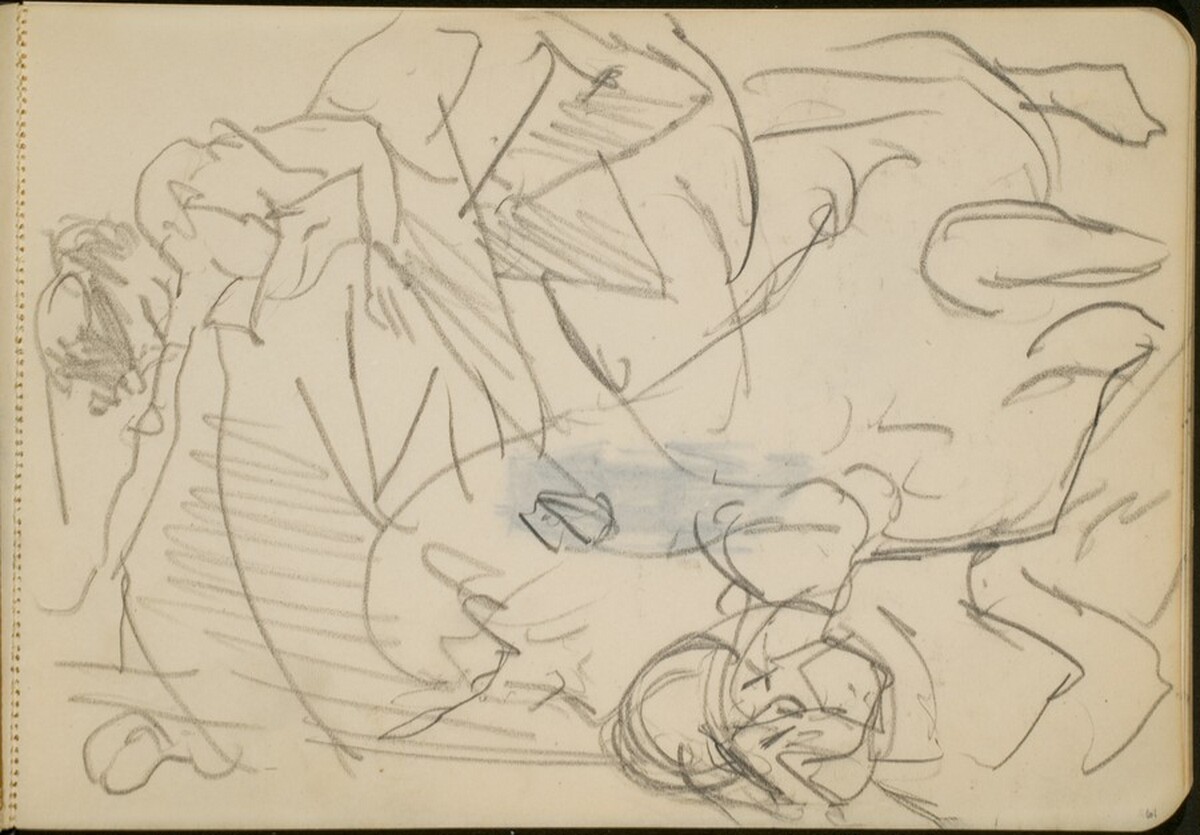 Kunstreiterin und Clown (Female Circus Rider and Clown) [p. 61] by Max Beckmann