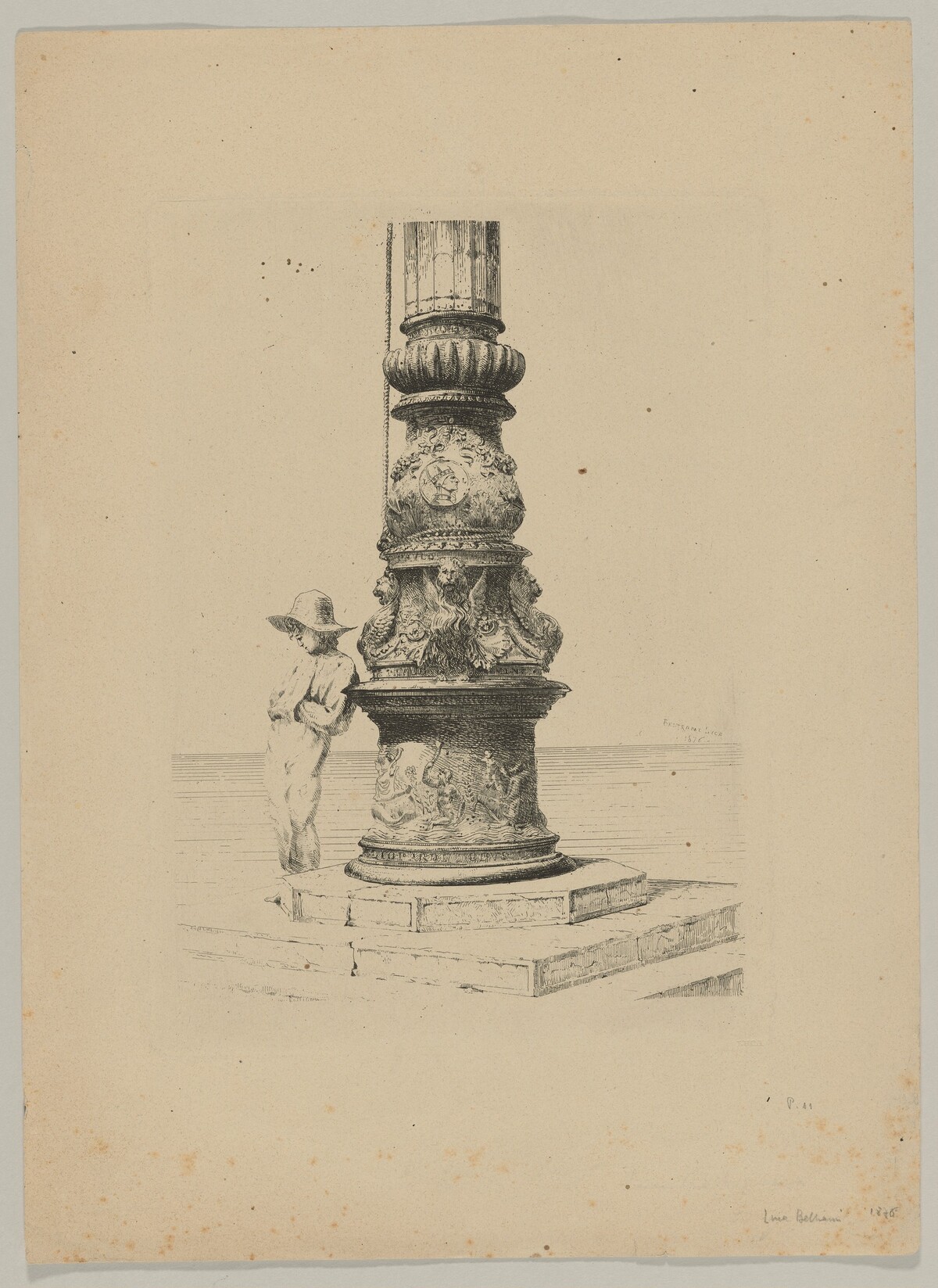 Column in Saint Mark’s Square by Luca Beltrami