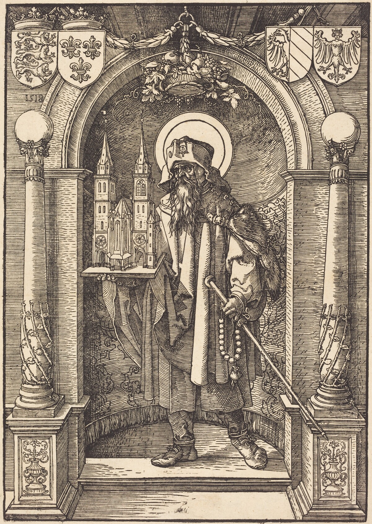 Saint Sebaldus by Attributed to Hans Springinklee