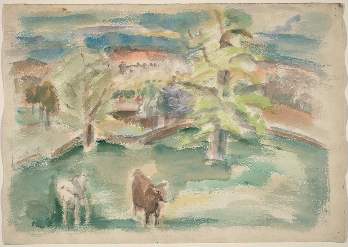 Cows in a Landscape by Mark Rothko