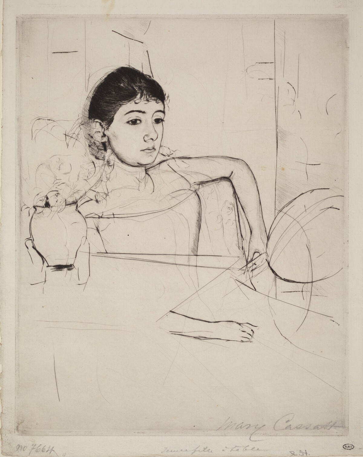 Mimi as a Brunette by Mary Cassatt