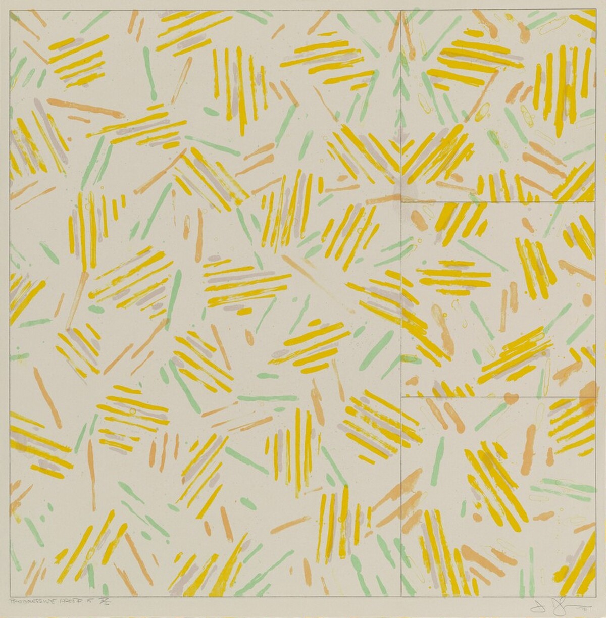 #6 (after 'Untitled 1975') [progressive proof 5] by Jasper Johns