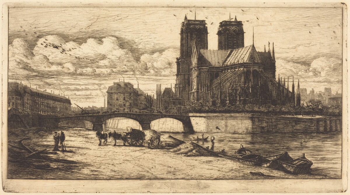 L'abside de Notre-Dame de Paris (The Apse of the Cathedral of Notre Dame, Paris) by Charles Meryon