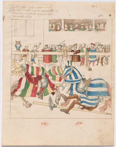 Mock Joust of War with Fixed Shields