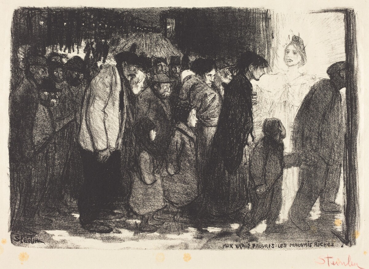 To the True Poor: The Wicked Rich (Aux vrais pauvres: Les mauvais riches) by Théophile Alexandre Steinlen