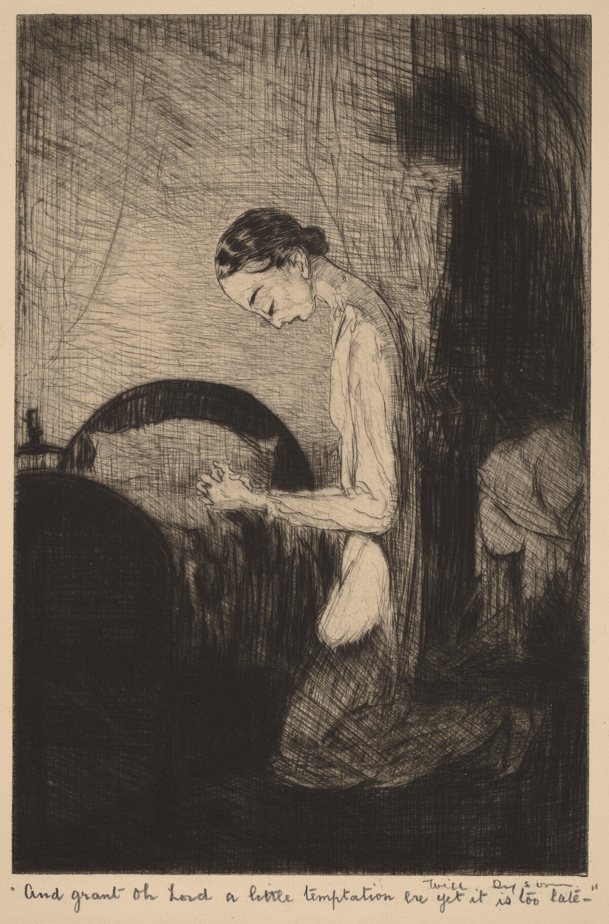 "And grant, oh Lord, a little temptation be yet it is too late-" by Will Dyson