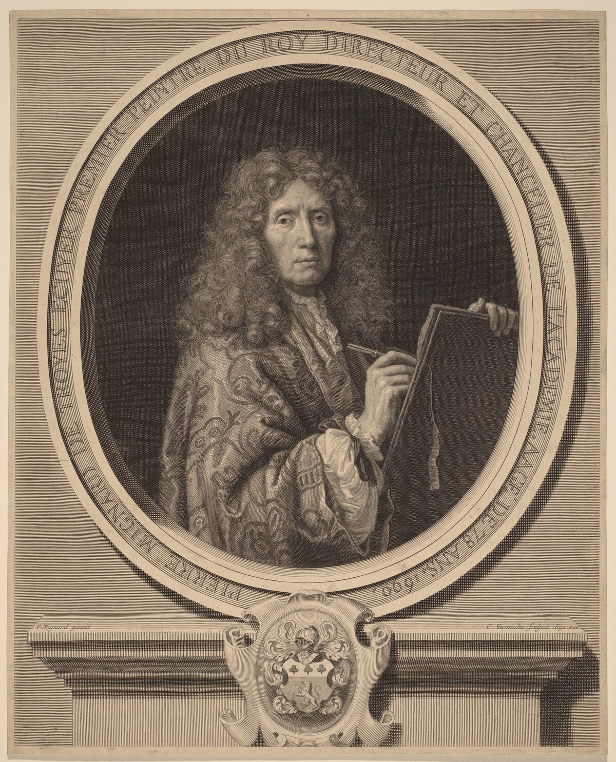 Pierre Mignard by Cornelis Vermeulen after Pierre Mignard I