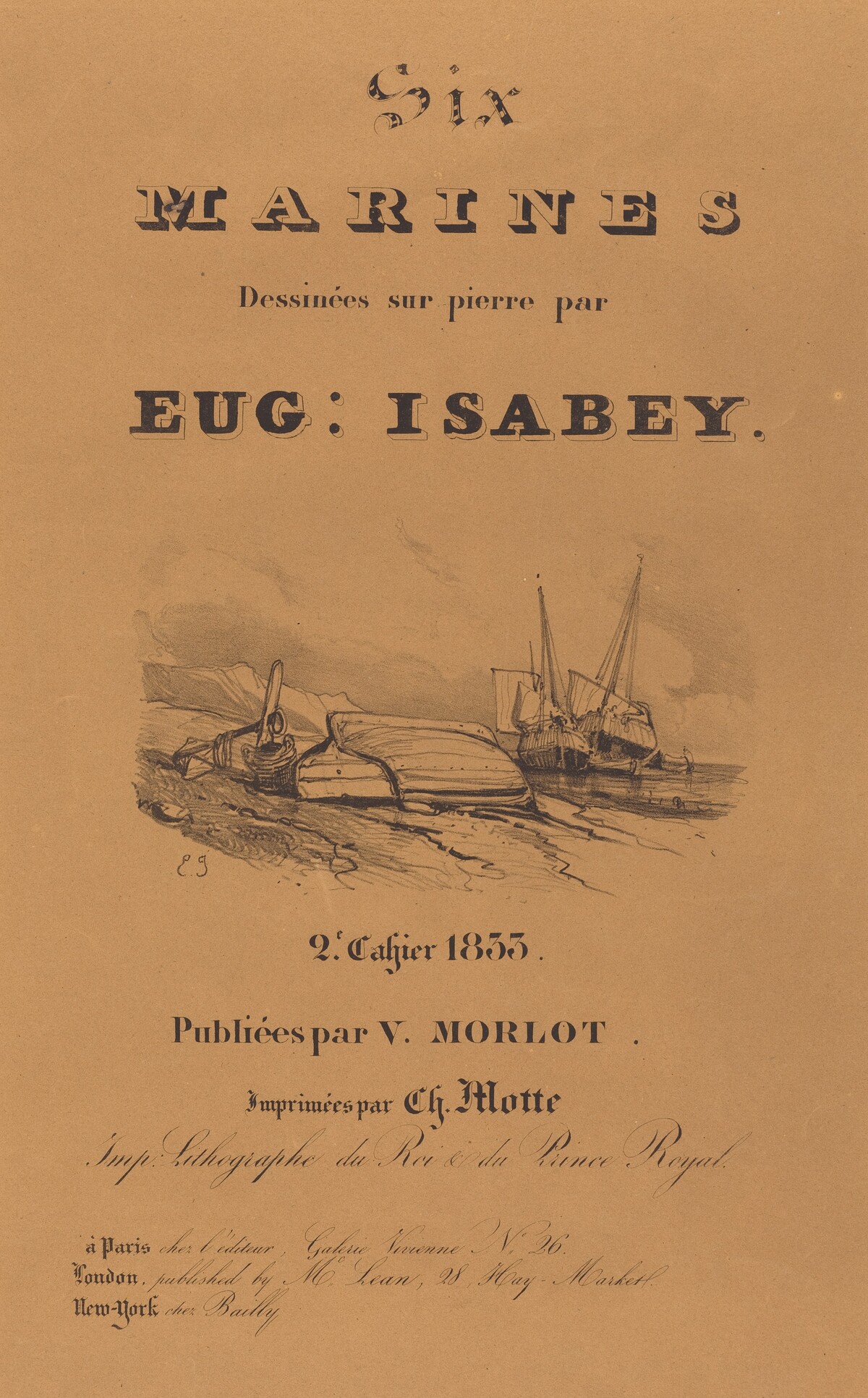 Six marines by Eugène Isabey
