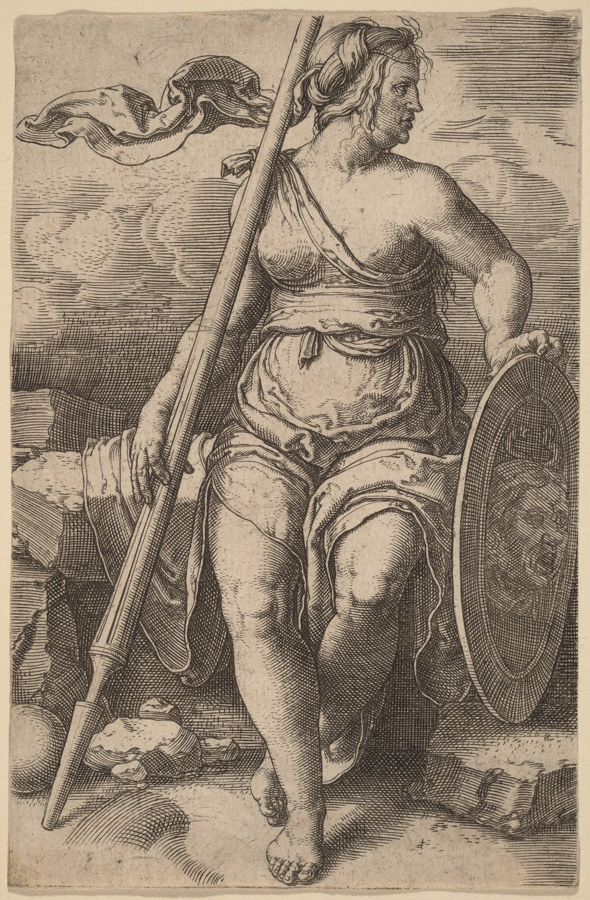 Pallas Athene by Lucas van Leyden