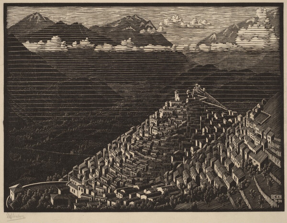 Morano, Calabria by M.C. Escher