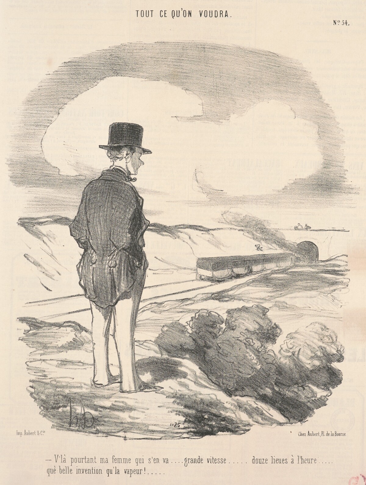 V'la pourtant ma femme qui s'en va ... by Honoré Daumier