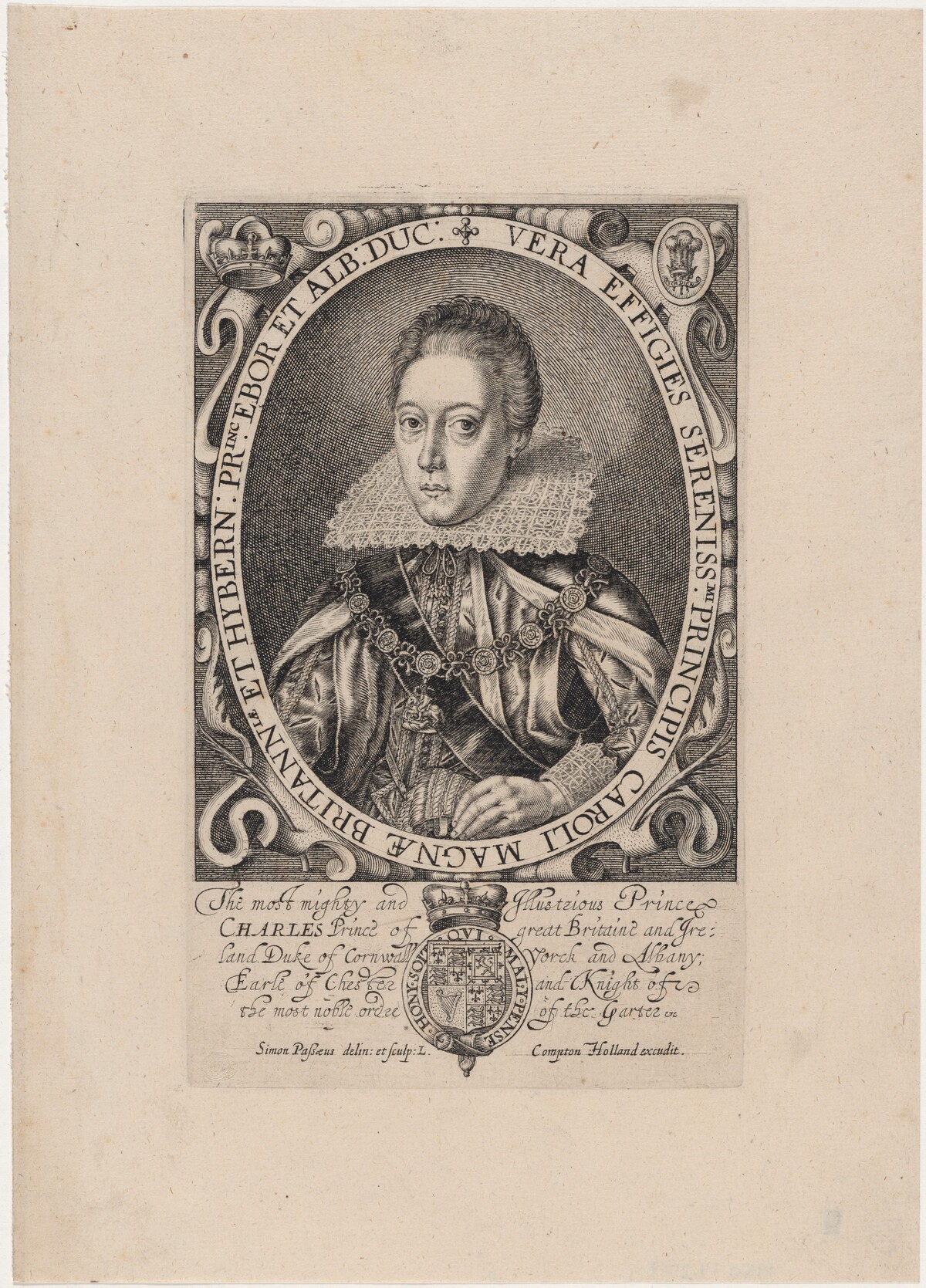 Charles I, Prince of Great Britain and Ireland, Duc of Cornwall and Yorck by Simon de Passe