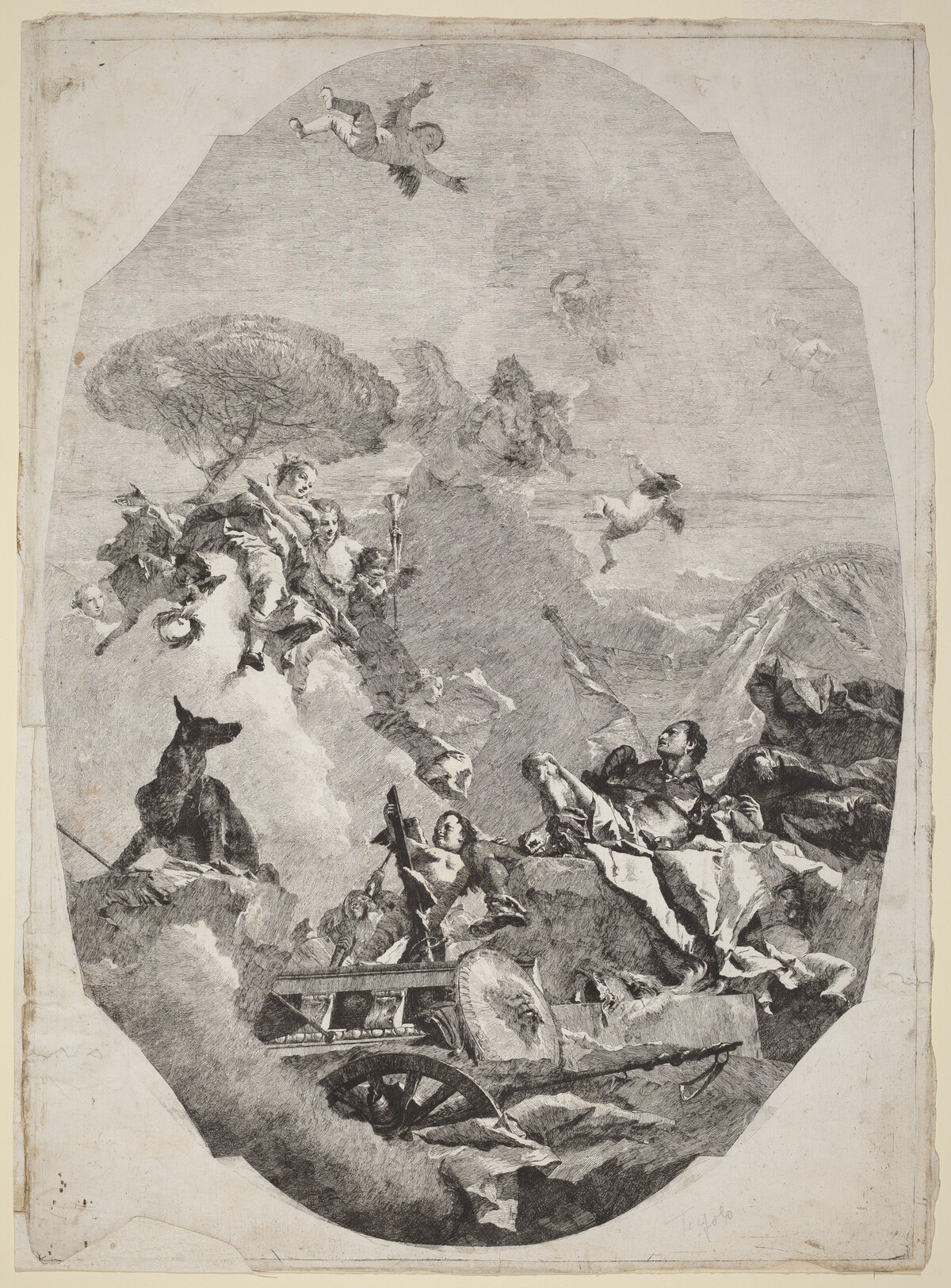 The Triumph of Mars by Lorenzo Baldissera Tiepolo after Giovanni Battista Tiepolo