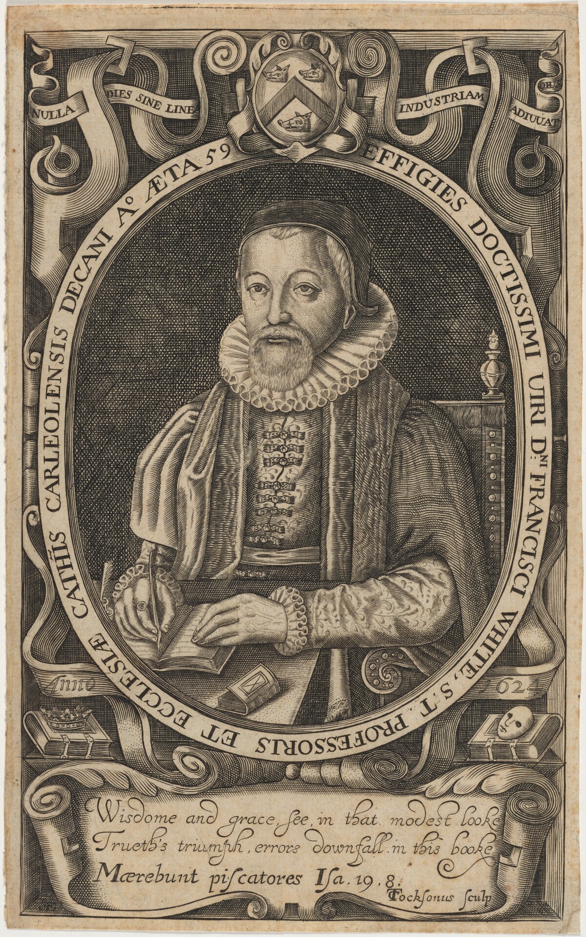 Francis White, D.D., Bishop of Ely by Thomas Cockson