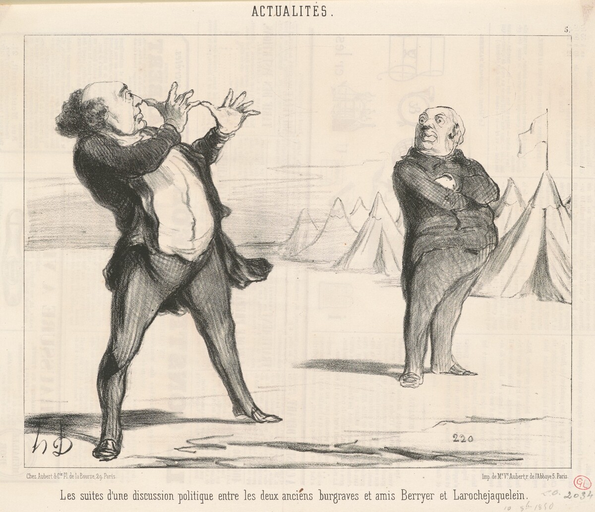 Les suites d'une discussion politique ... by Honoré Daumier