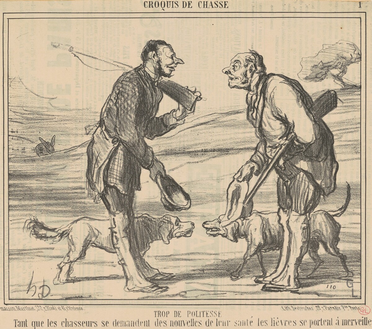Trop de politesse by Honoré Daumier