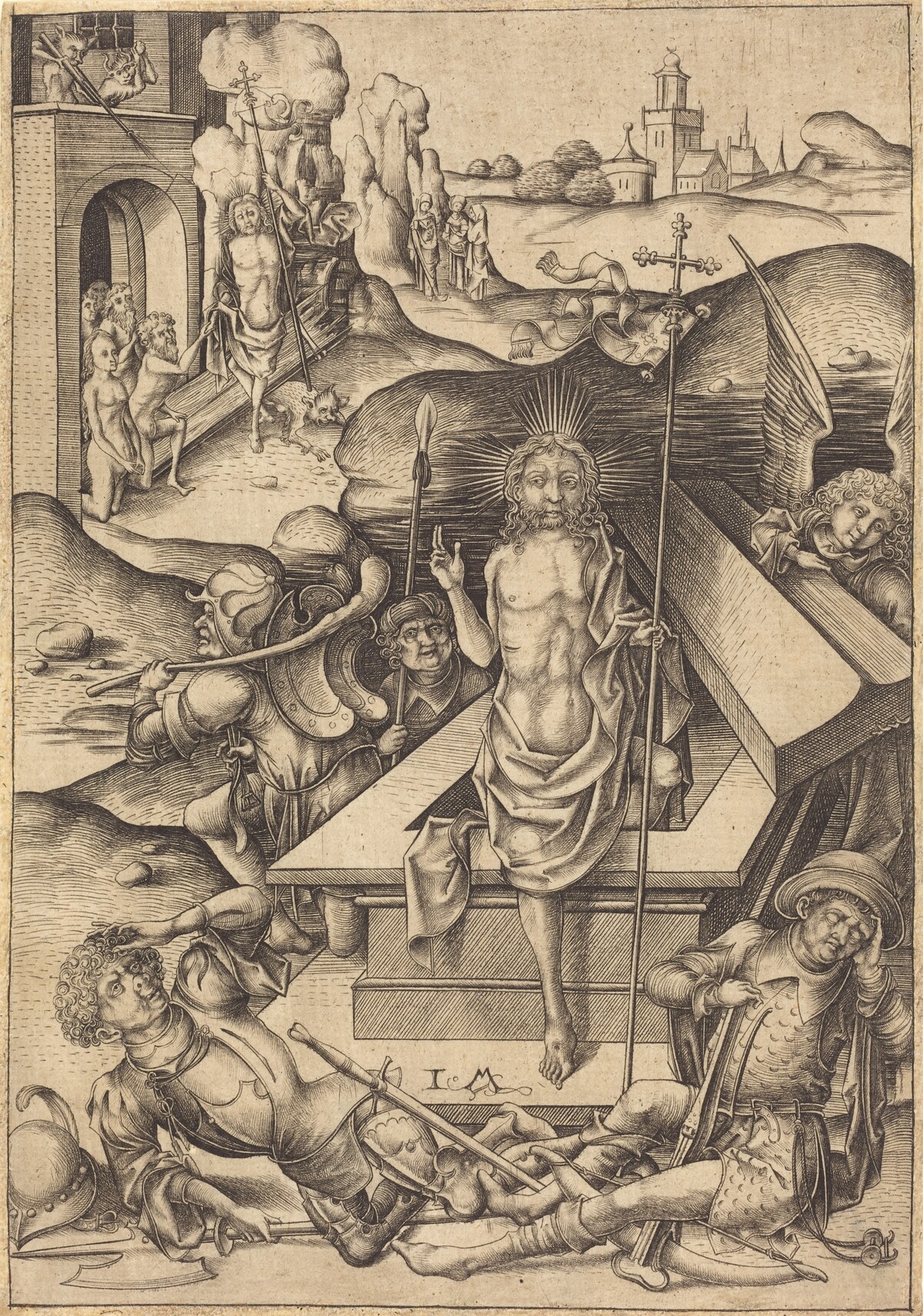 The Resurrection by Israhel van Meckenem