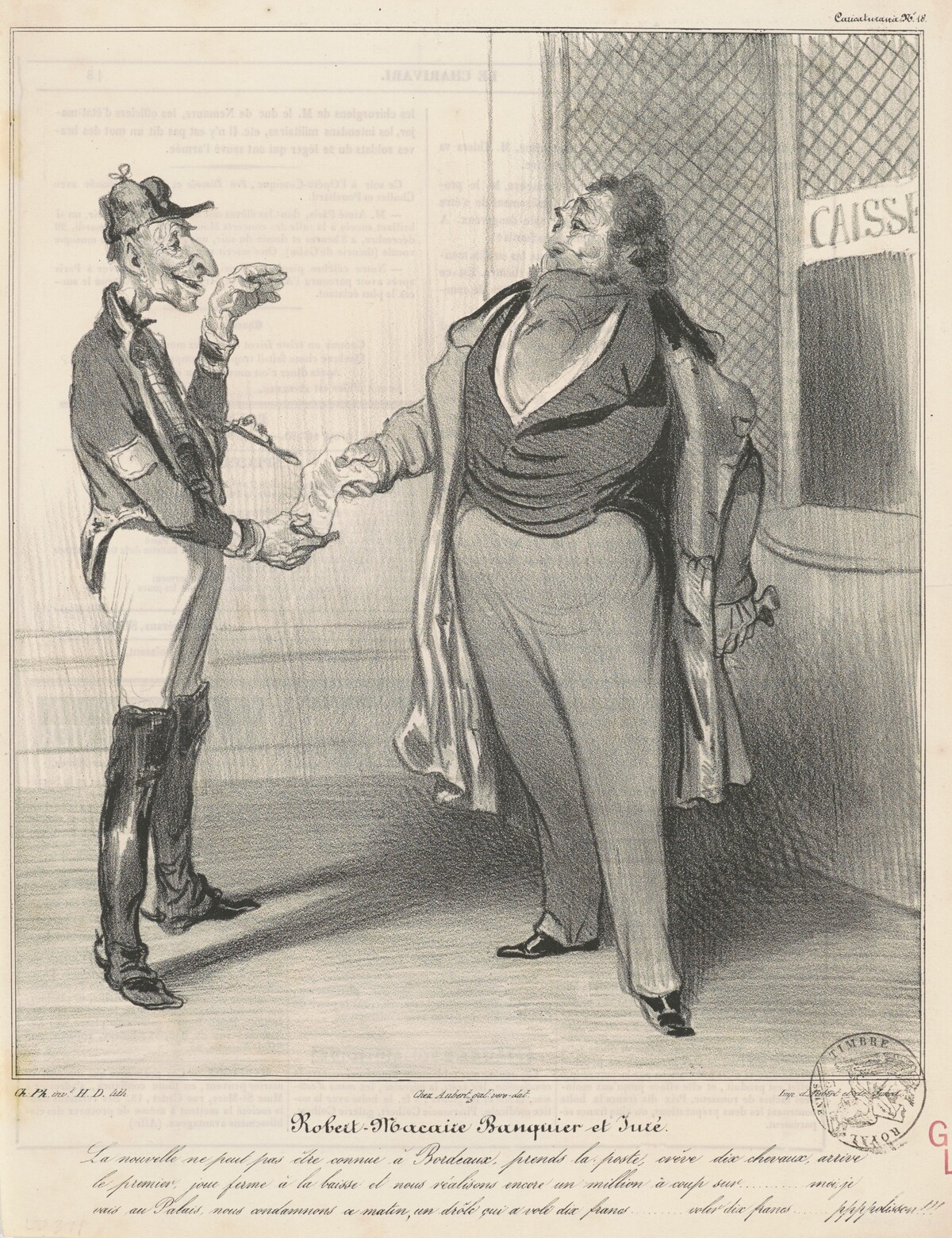 Robert Macaire banquier et juré by Honoré Daumier