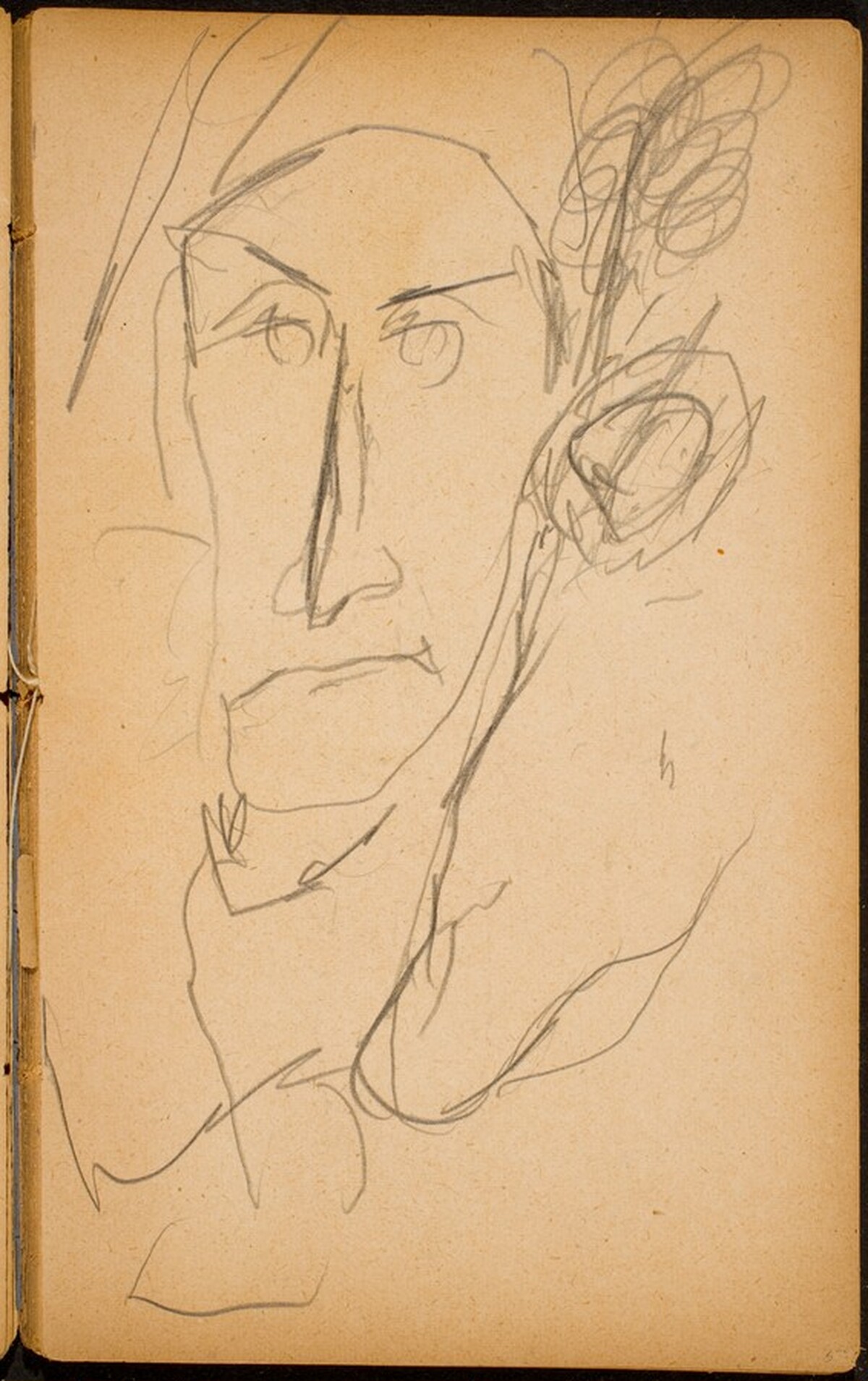 Männliche Bildnisstudie (Male Portrait) [p. 37] by Max Beckmann