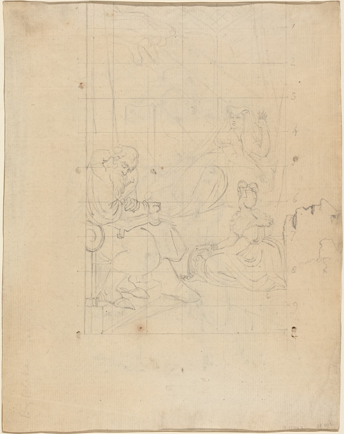 Queen Katherine's Dream [recto] by William Blake after Henry Fuseli