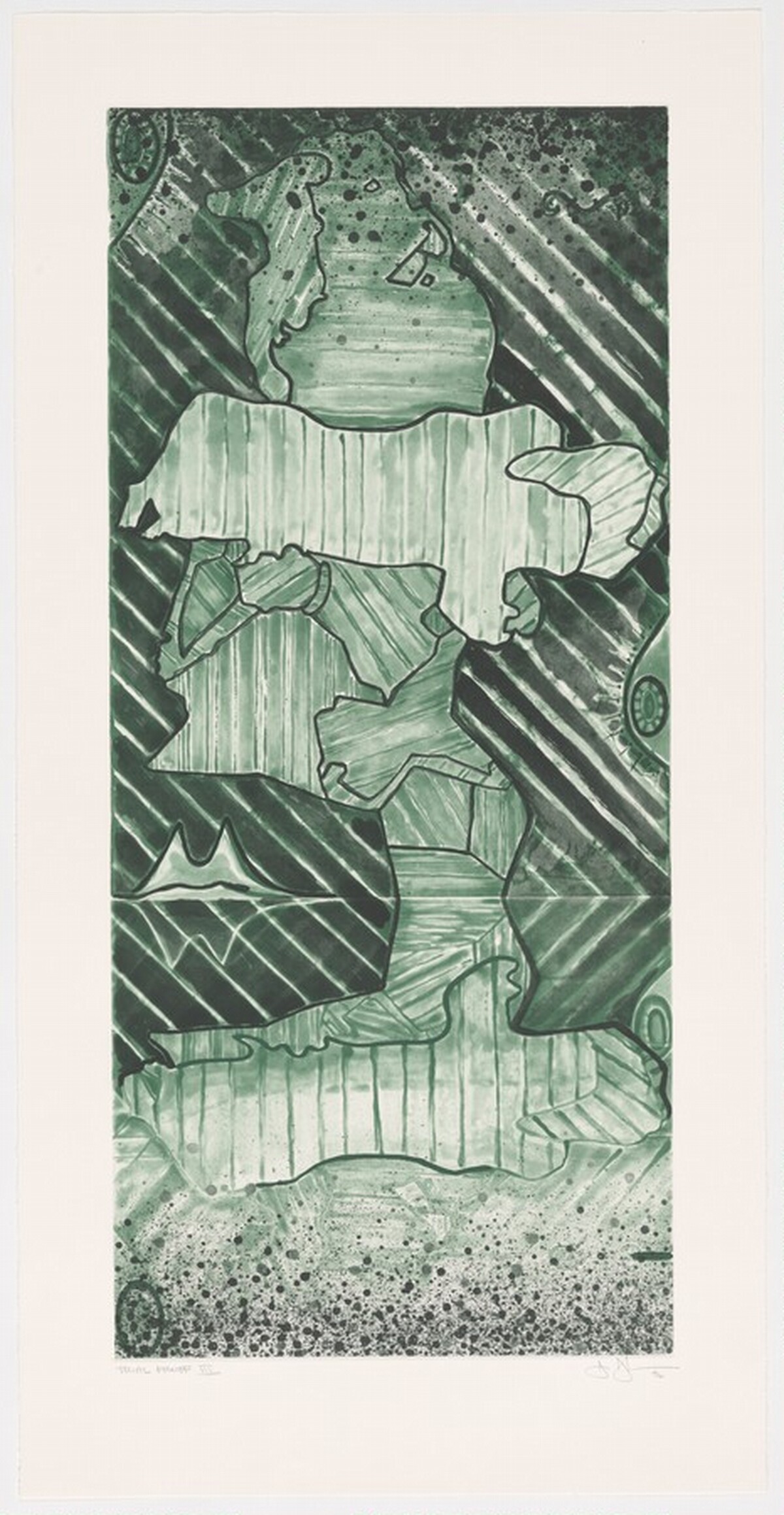 Green Angel 2 [trial proof 3] by Jasper Johns