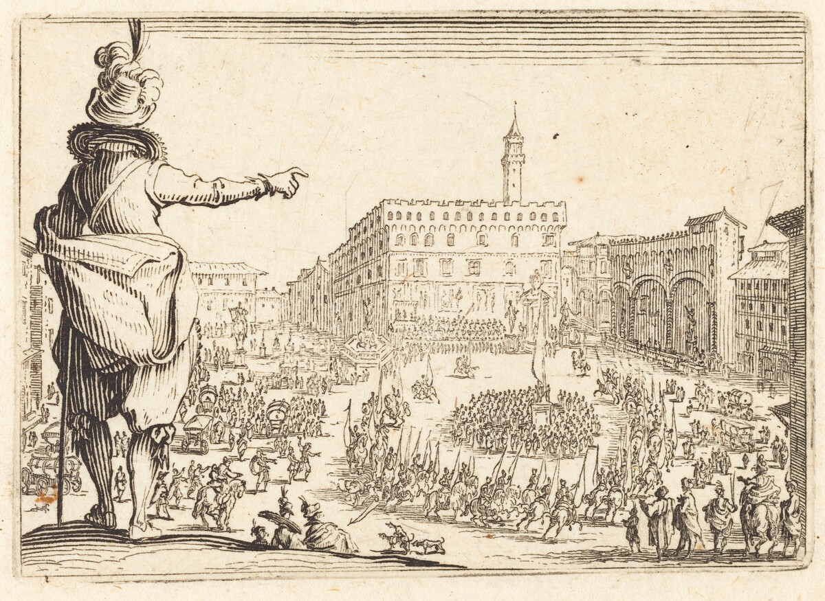 Piazza della Signoria, Florence by Jacques Callot