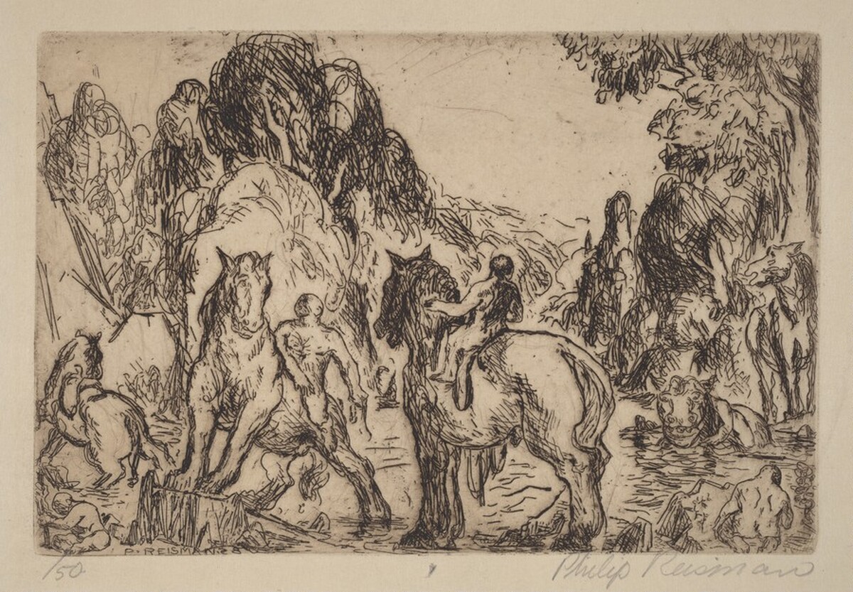 Splashing Horses by Philip Reisman