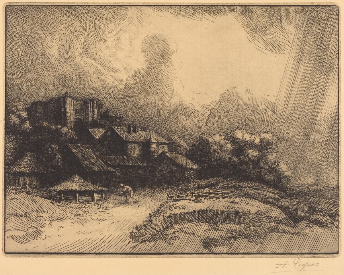 Farm at the Monastery (La ferme de l'abbaye) by Alphonse Legros