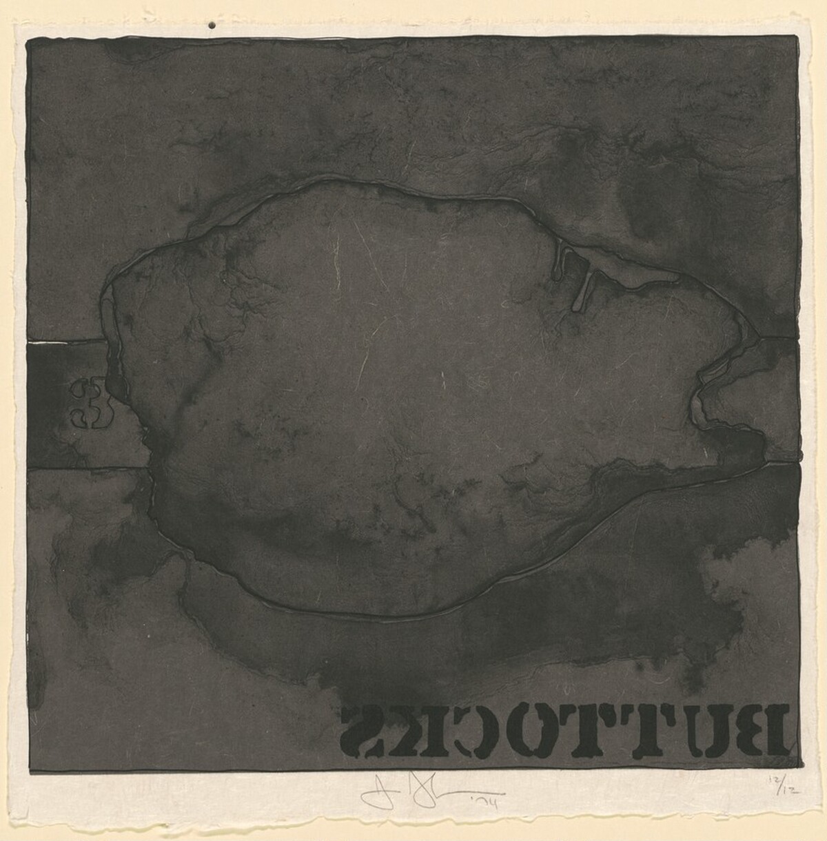 Buttocks (Black State) by Jasper Johns