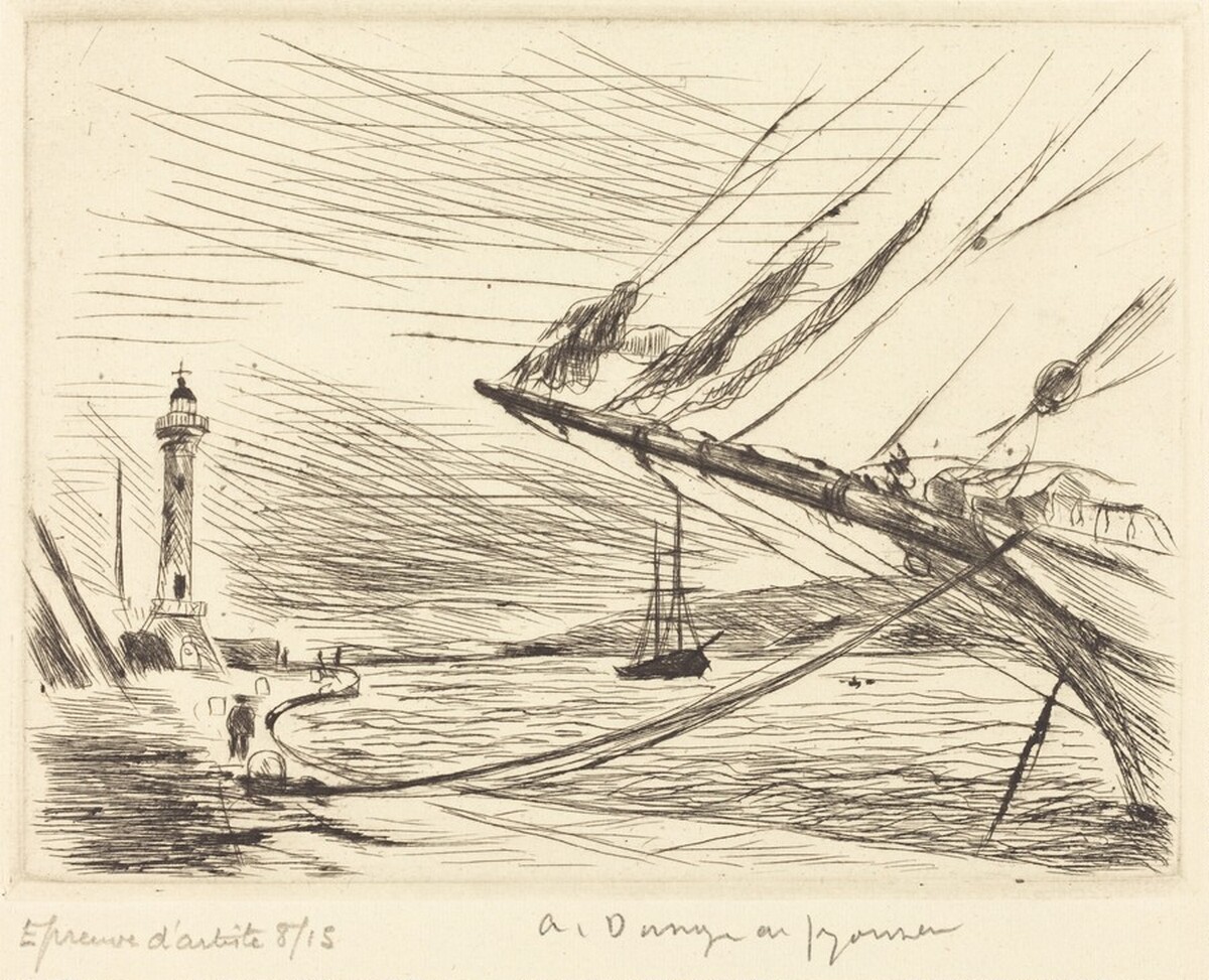 Bow of a Ship, Saint-Tropez  (Saint-Tropez, la proue du voilier) by André Dunoyer de Segonzac