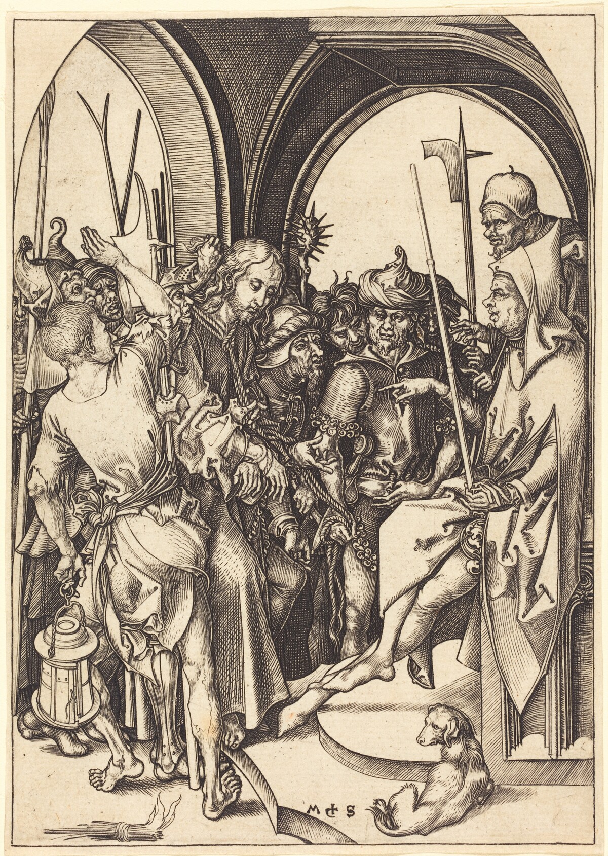 Christ before Annas by Martin Schongauer