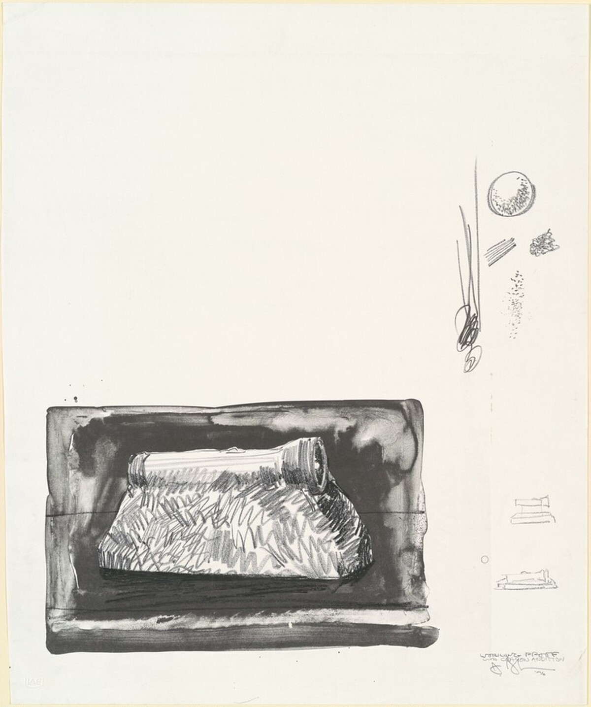 Flashlight [working proof] by Jasper Johns