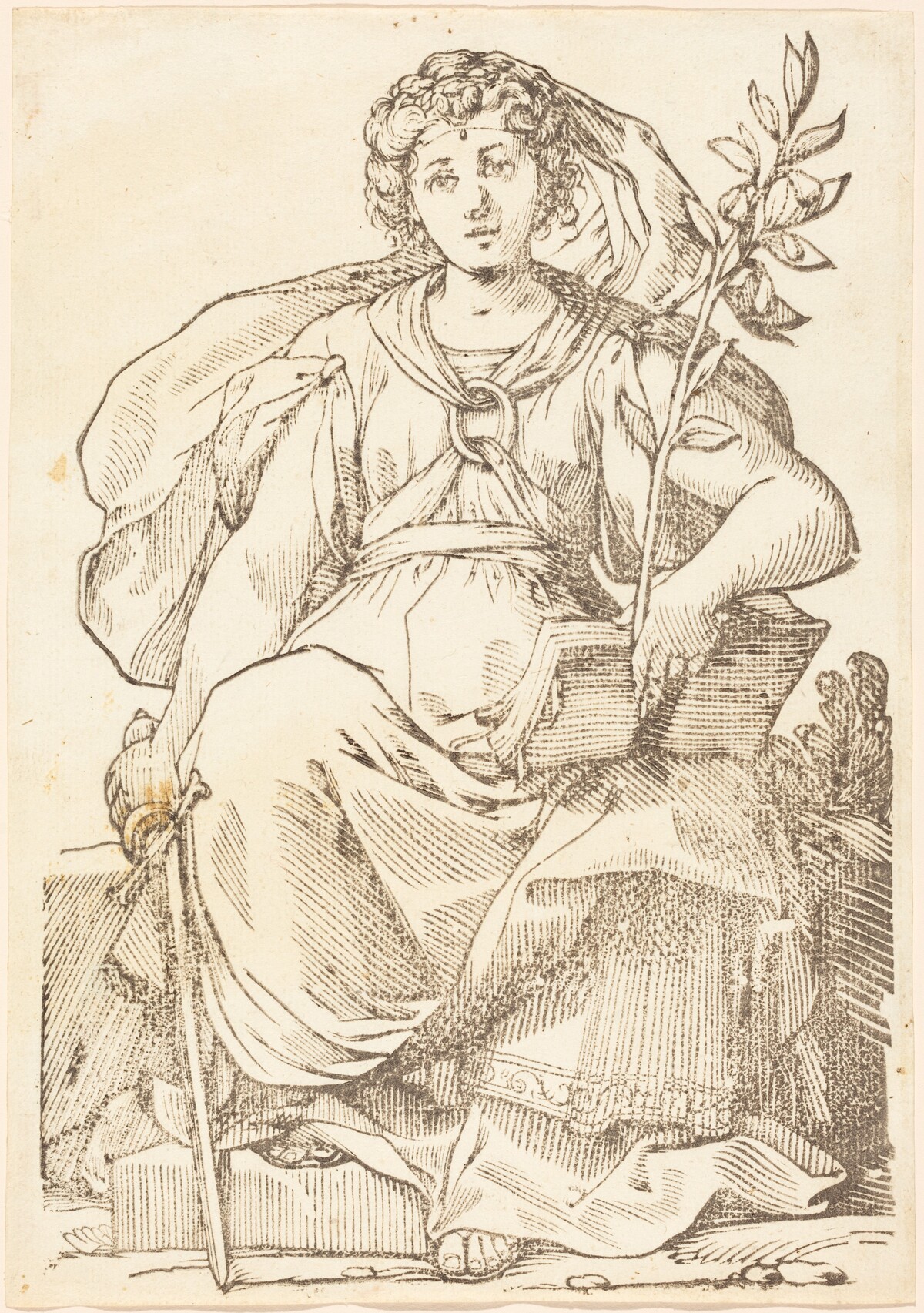 Sibylla Europa by Paul Maupin, after Jacques Stella