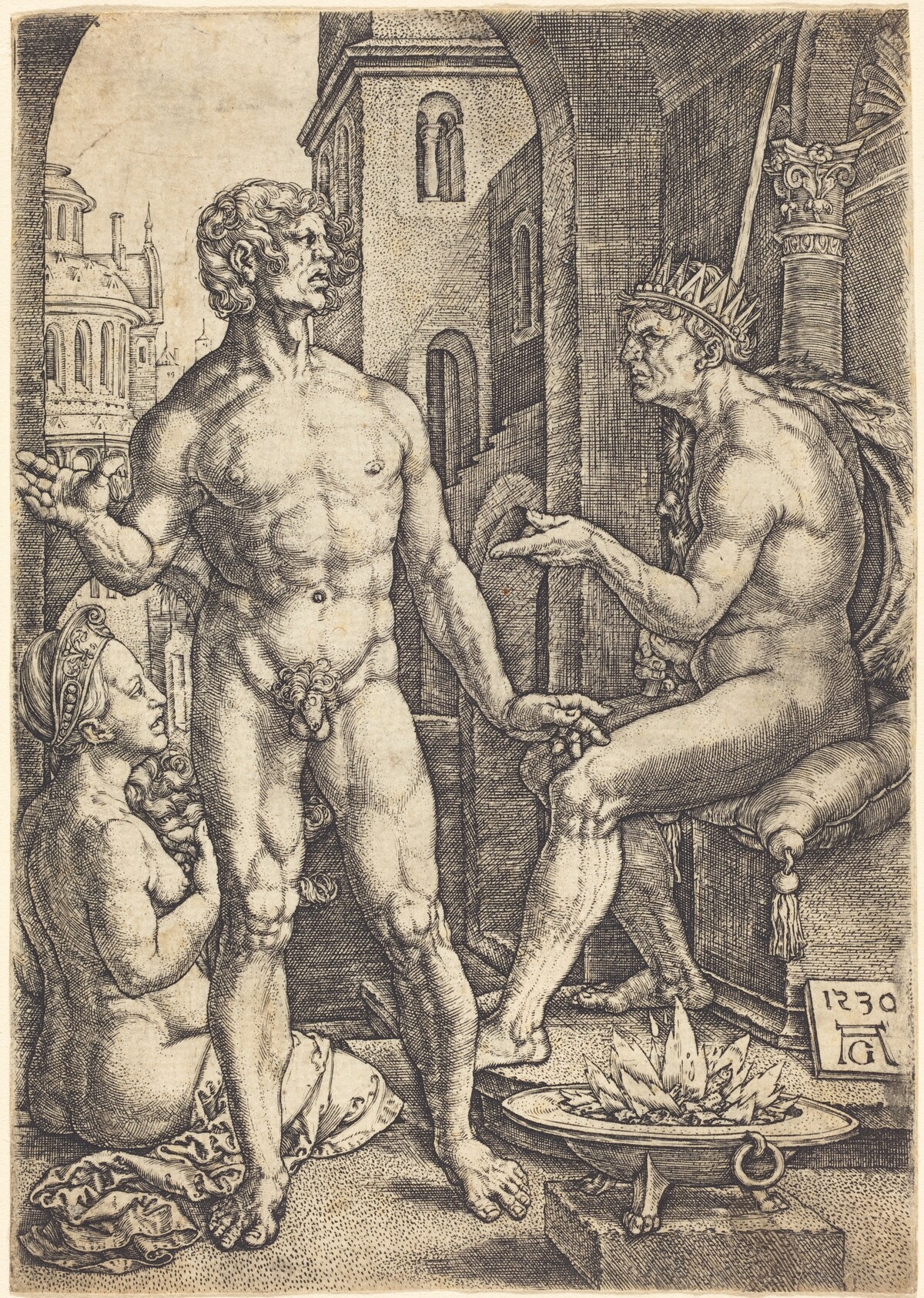 Mucius Scaevola by Heinrich Aldegrever
