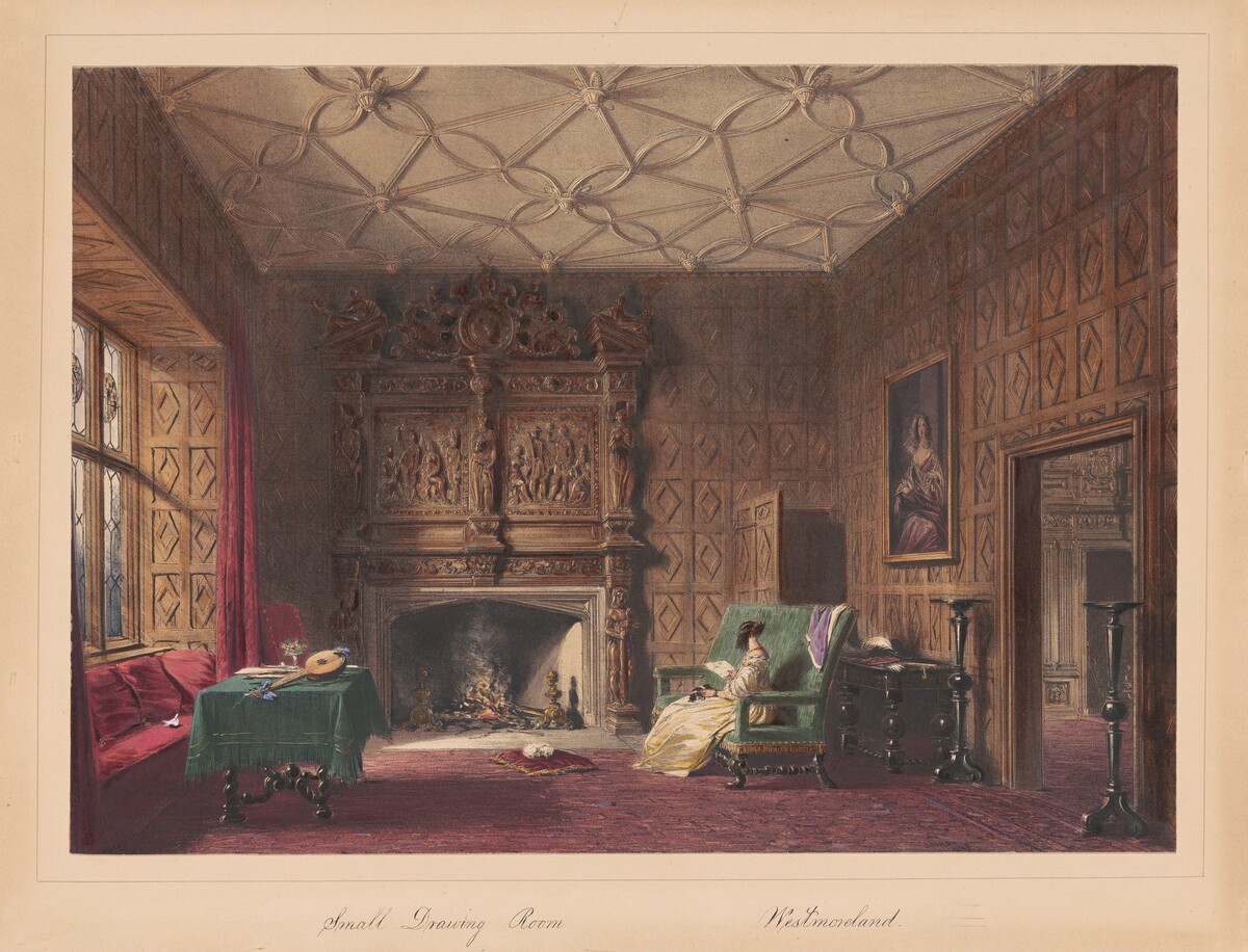 Small Drawing Room, Levens, Westmorland by Joseph Nash