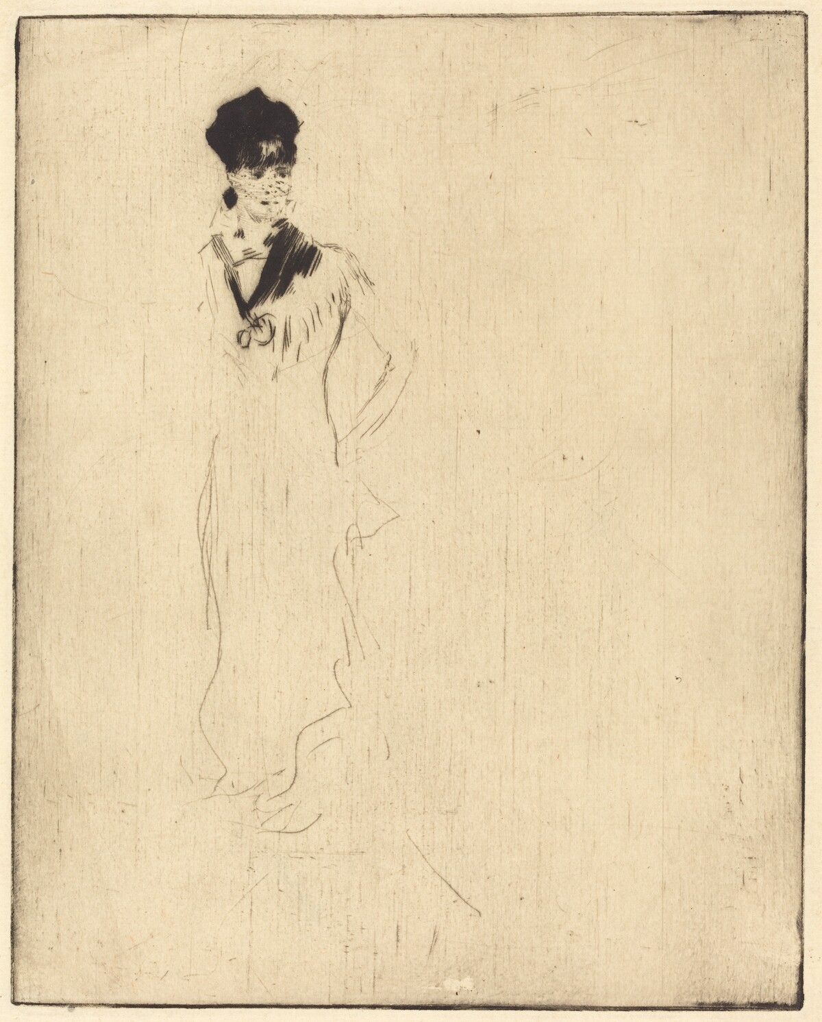 Sketch of a Young Lady in Violet (Esquisse de jeune femme a la violette) by Norbert Goeneutte