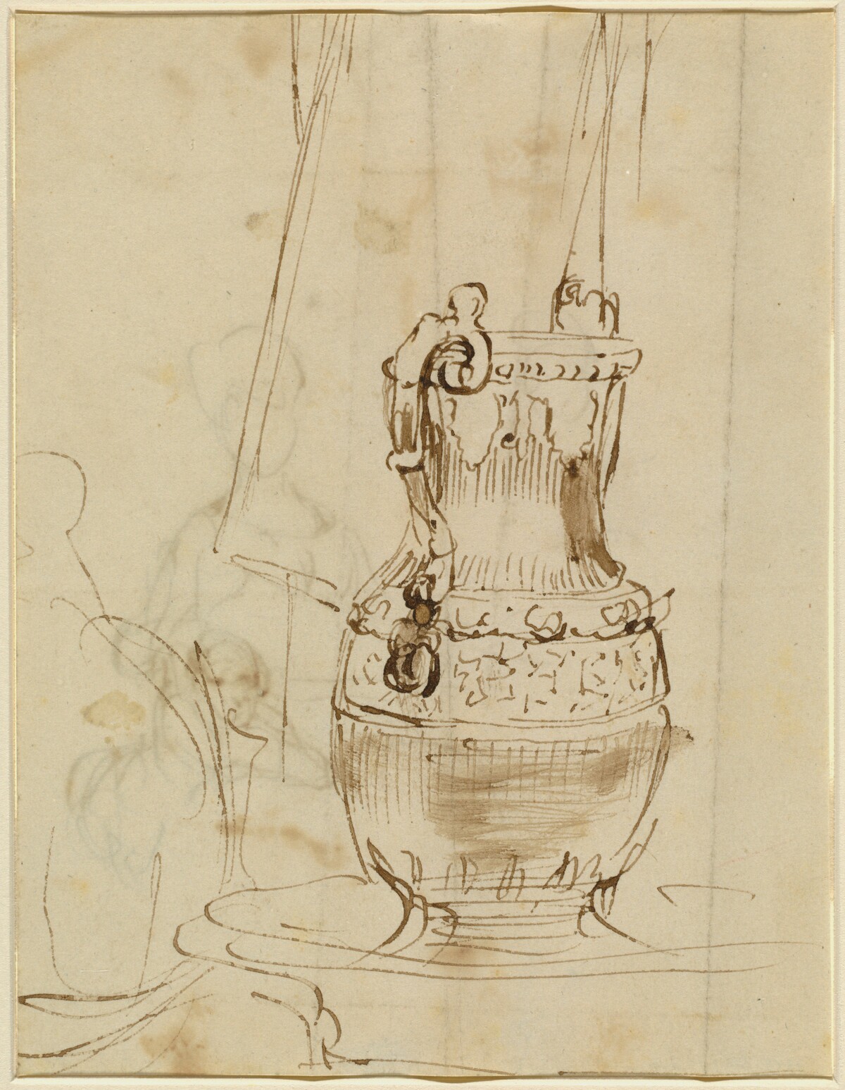 An Ornate Ewer [recto] by Sir David Wilkie
