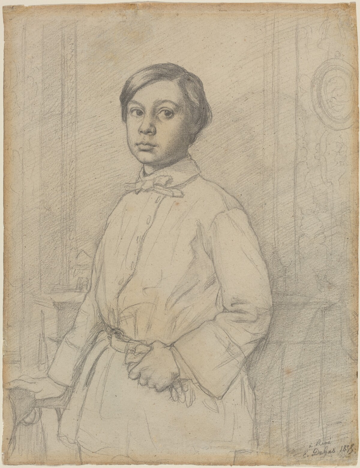 René de Gas [recto] by Edgar Degas