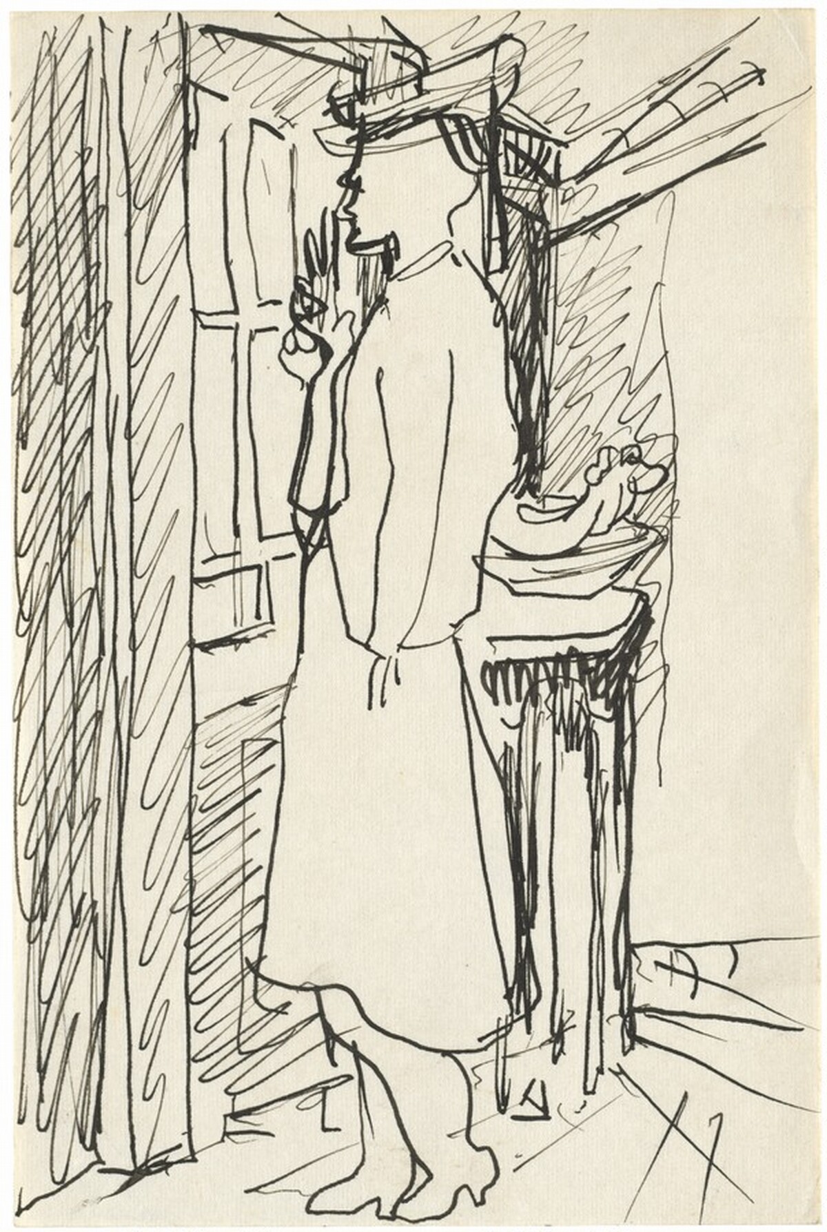 Untitled (Interior with Standing Woman) by Mark Rothko