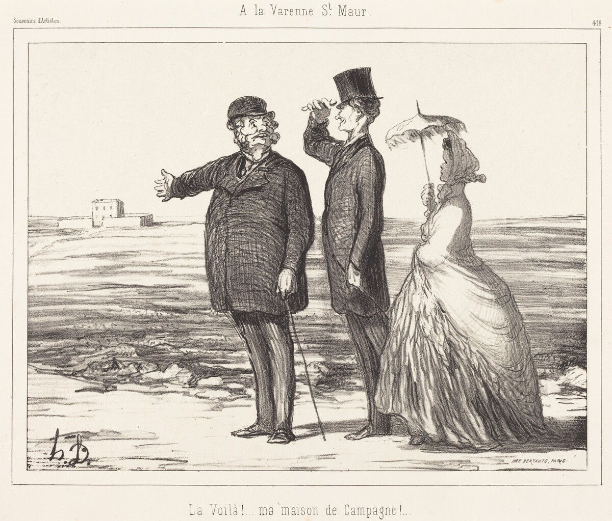 A la Varenne Saint-Maur by Honoré Daumier