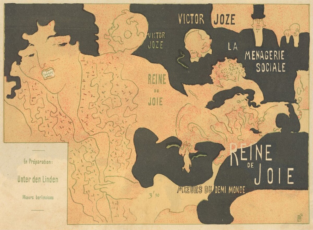 Cover for Victor Joze's "Reine de joie, moeurs du demi-monde" by Pierre Bonnard