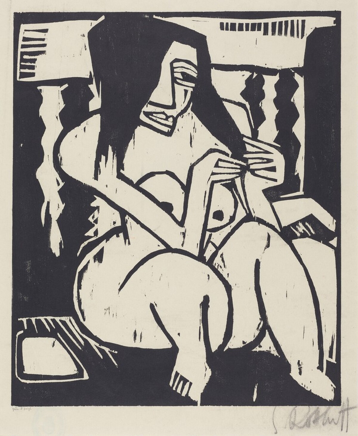 Woman with Unbound Hair (Frau mit aufgelostemHaar) by Karl Schmidt-Rottluff