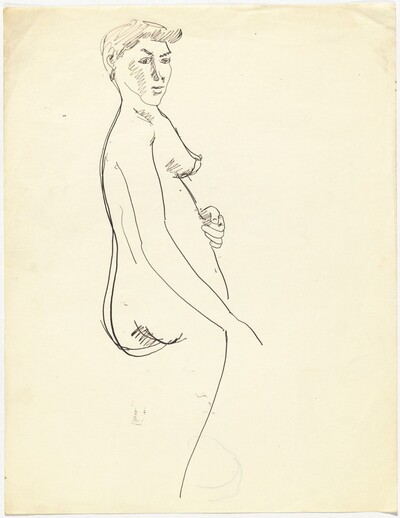 Torso of a Standing Nude Turned to the Right [recto]