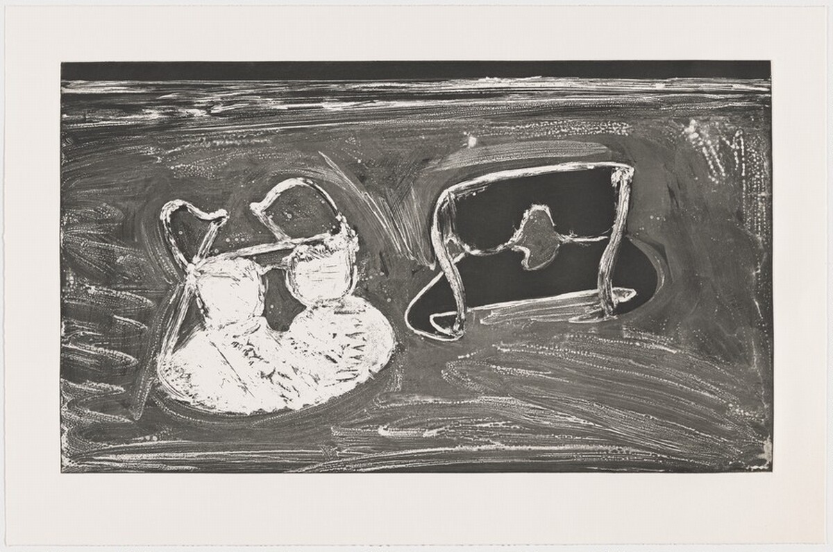 Beach Glasses [working proof 17] by Wayne Thiebaud