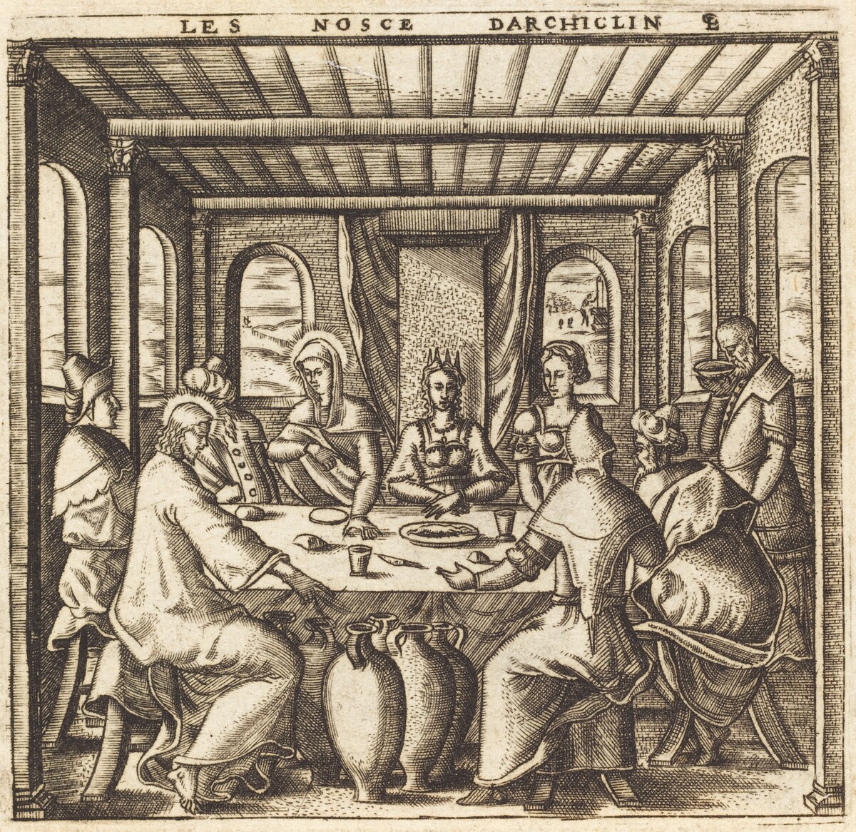 The Wedding at Cana (Christ Changes Water to Wine) by Léonard Gaultier