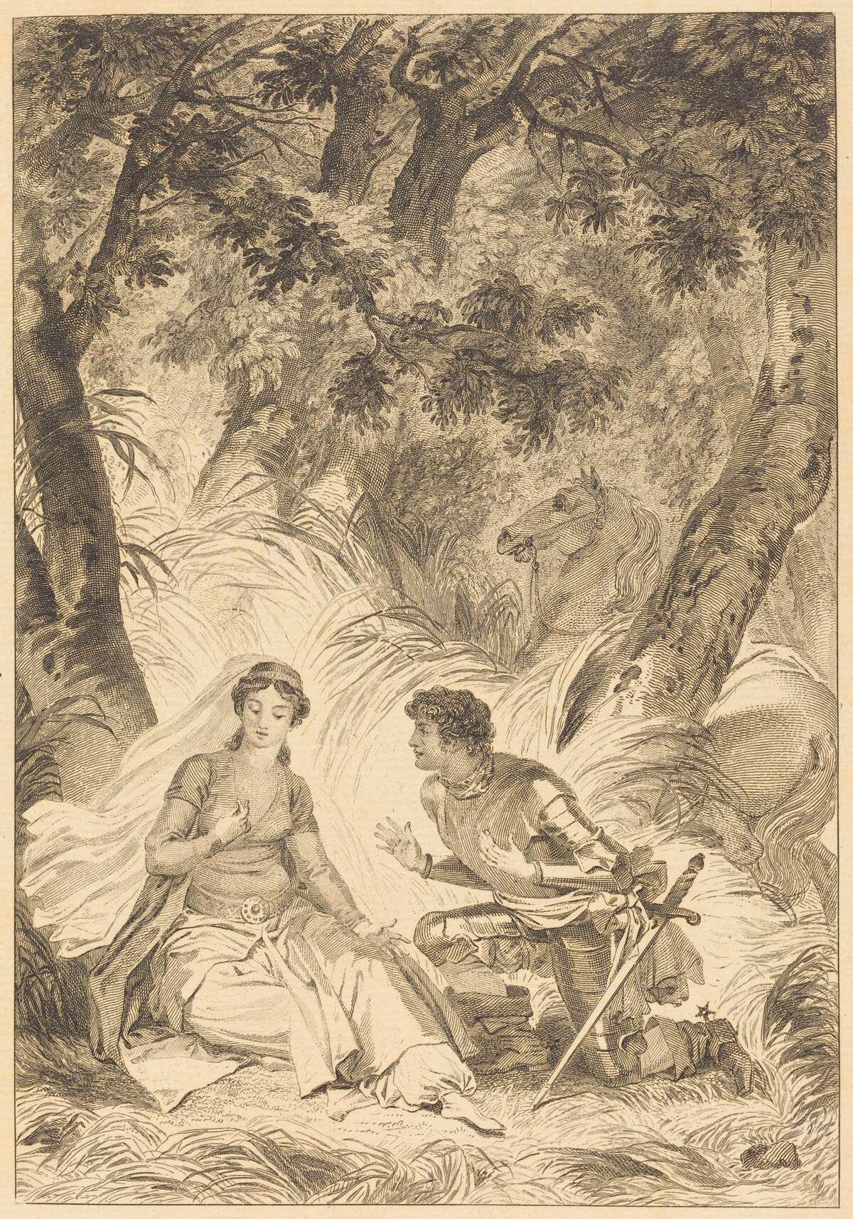 La fiancee du roi de Garbe: La chevalier by after Jean-Honoré Fragonard