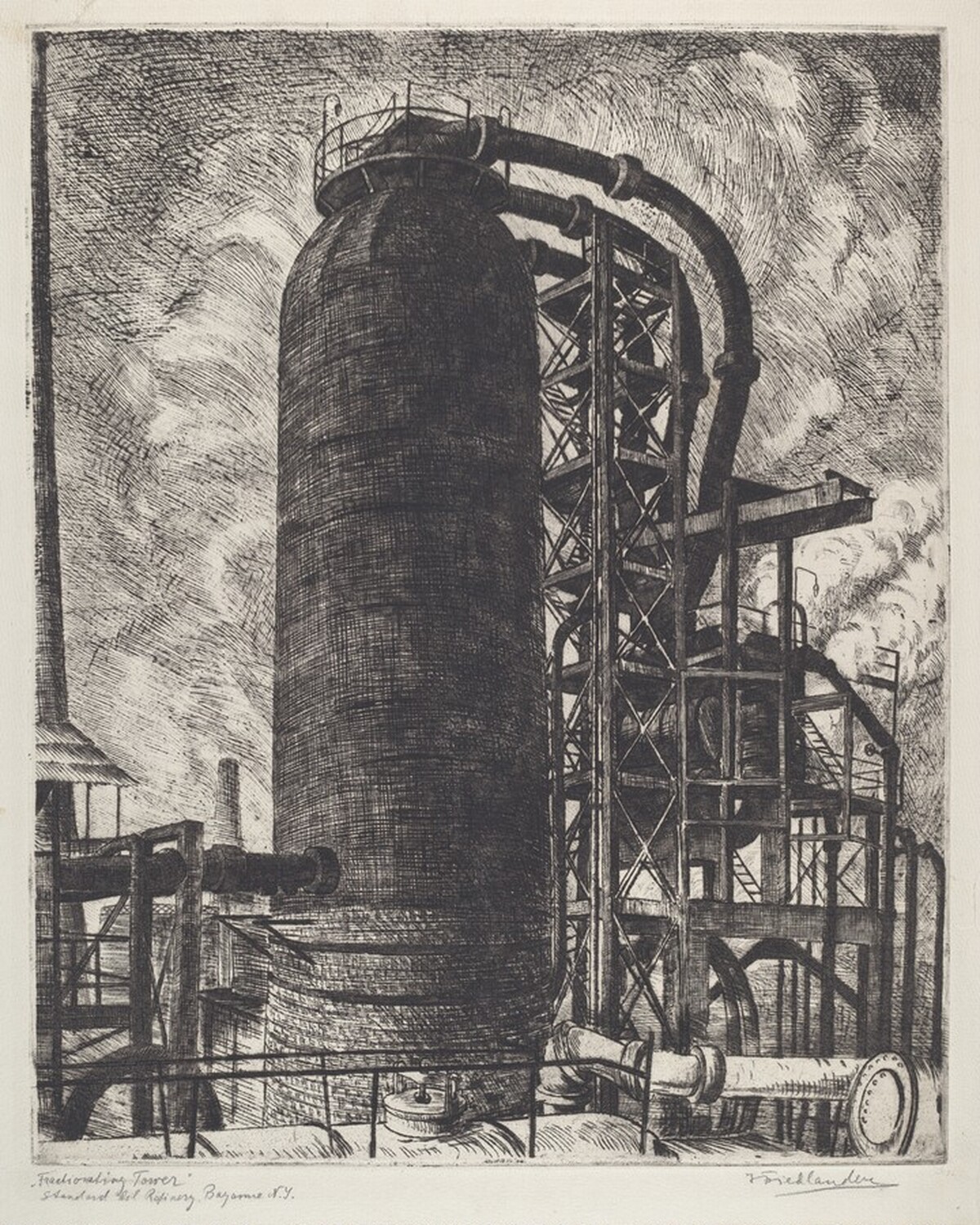Fractionating Tower (Standard Oil Refinery, Bayonne, N.J.) by Isac Friedlander