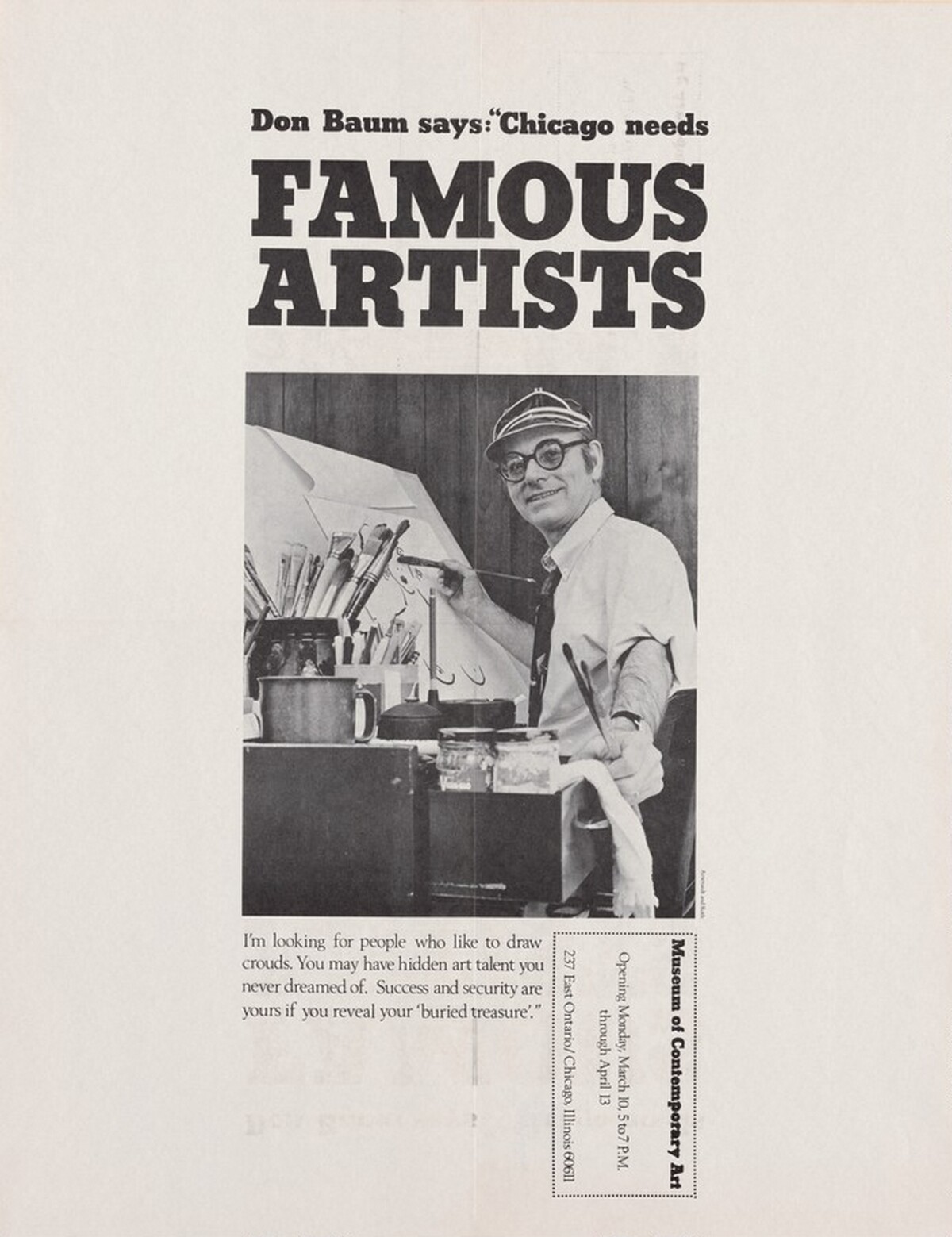 Don Baum Says Chicago Needs Famous Artists by Don Baum